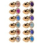 Plug anal de metal Dourado tamanho G linha signos hard