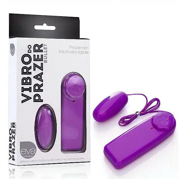 Vibro do prazer Bullet - Cápsula vibratória multivelocidade e controle remoto com fio