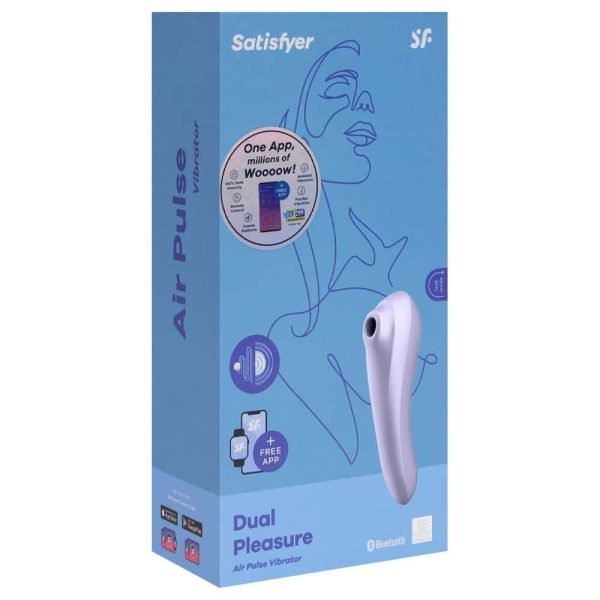 Sugador 2 em 1 recarregável com 11 intensidades de sucção e vibração - satisfyer dual pleasure - Image 8