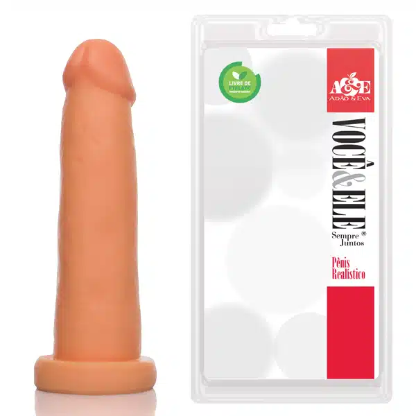 Pênis sem vibrador com 14,5x4 cm de comprimento - Pele