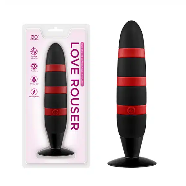 Vibrador Love rouser clássico recarregável com ventosa em silicone