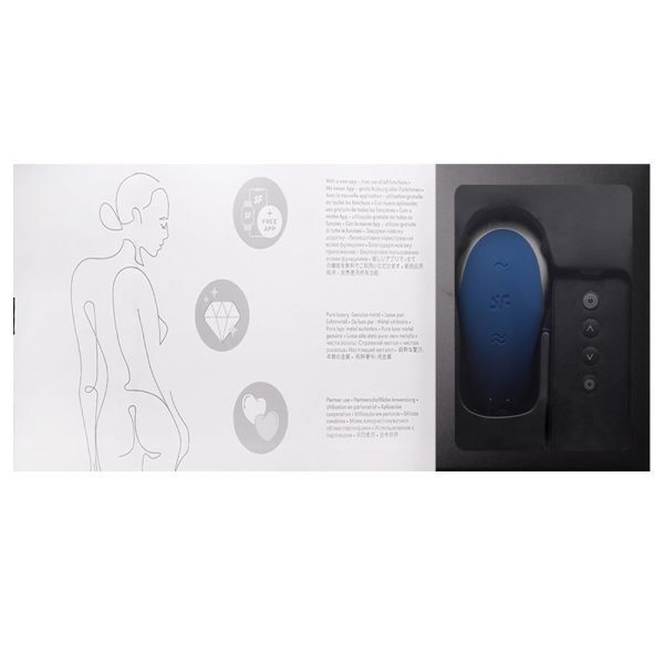 Vibrador De Casal Com 10 Modos De Vibração Satisfyer Double Love - Azul - Image 7