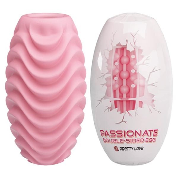 Pretty love passionate - Masturbador masculino em formato de "egg" com textura dupla - 8,4 x 4,6 cm