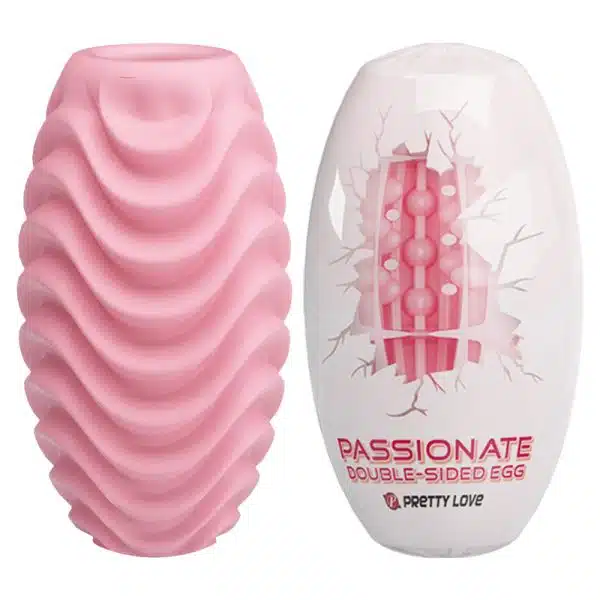Pretty love passionate - Masturbador masculino em formato de "egg" com textura dupla - 8,4 x 4,6 cm