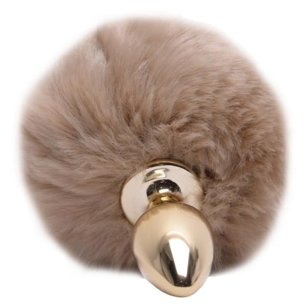 Plug De Metal Dourado Com Rabo Pompom Claro – Hard - Image 2