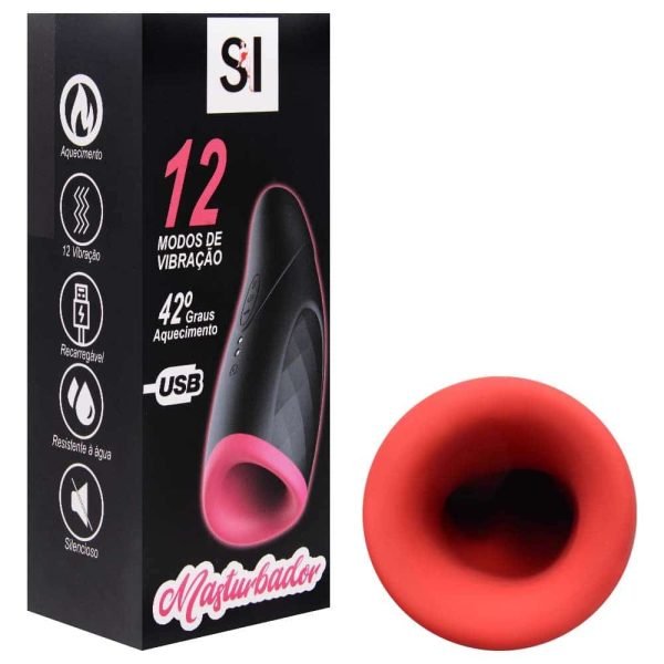 Masturbador masculino formato de lanterna com 12 modos de vibração e aquecimento - Image 2