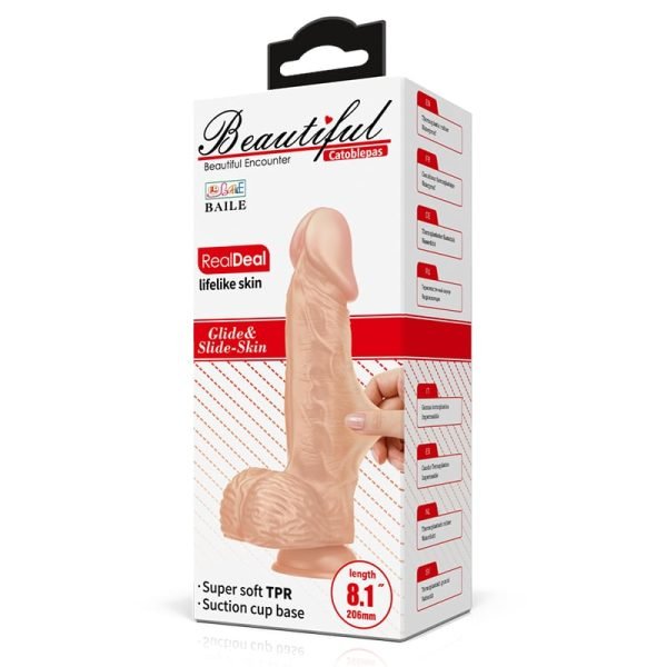 Pênis realístico com glande definida, veias salientes e ventosa - Beautiful Catoblepas - Image 5