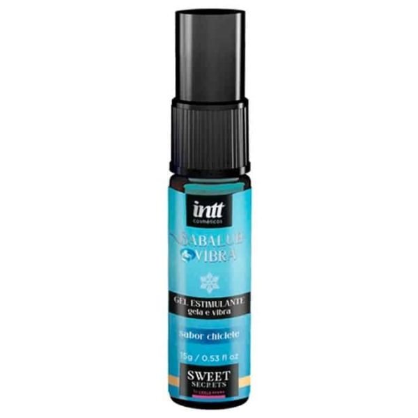 Gel excitante unissex beijável com sabor de chiclete, efeito de vibração e esfria - intt Babalub Vibra 15g - Image 3