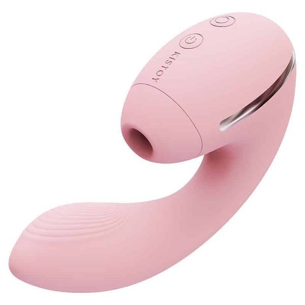 Kistoy tina mini - Vibrador estimulador de ponto g e clítoris com 10 modos de vibração e tecnologia de sucção - Rosa - Image 2