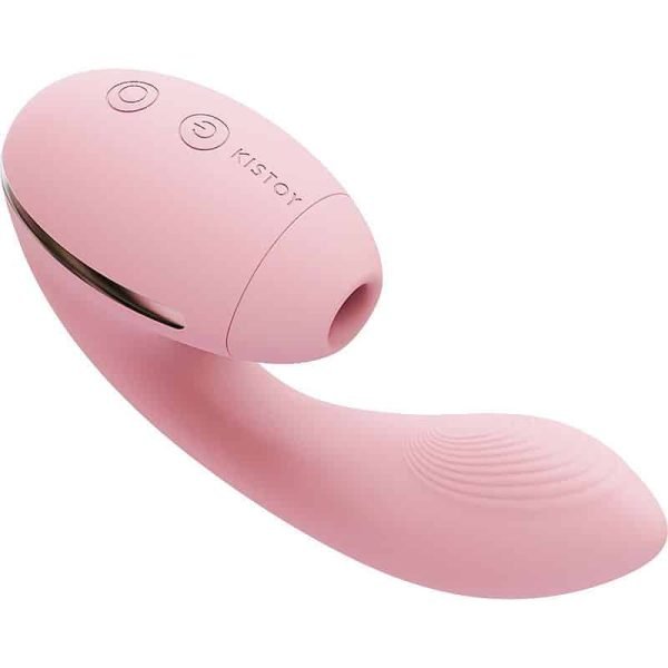 Kistoy tina mini - Vibrador estimulador de ponto g e clítoris com 10 modos de vibração e tecnologia de sucção - Rosa - Image 3
