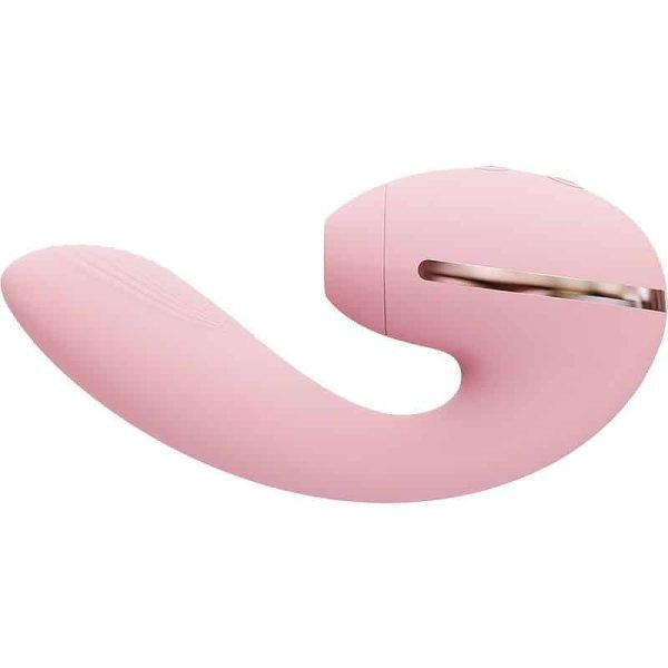 Kistoy tina mini - Vibrador estimulador de ponto g e clítoris com 10 modos de vibração e tecnologia de sucção - Rosa - Image 4