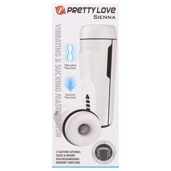 Masturbador em forma de lanterna com 12 modos de vibração 3 tipos de sucção, gemido e função memória Pretty love Sienna - Image 12