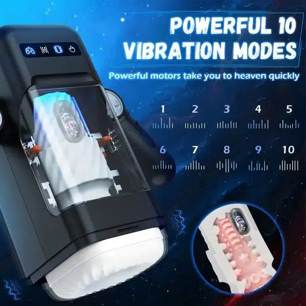 Masturbador masculino com 10 modos de impulso e vibração e 42 temperaturas térmicas - Image 4