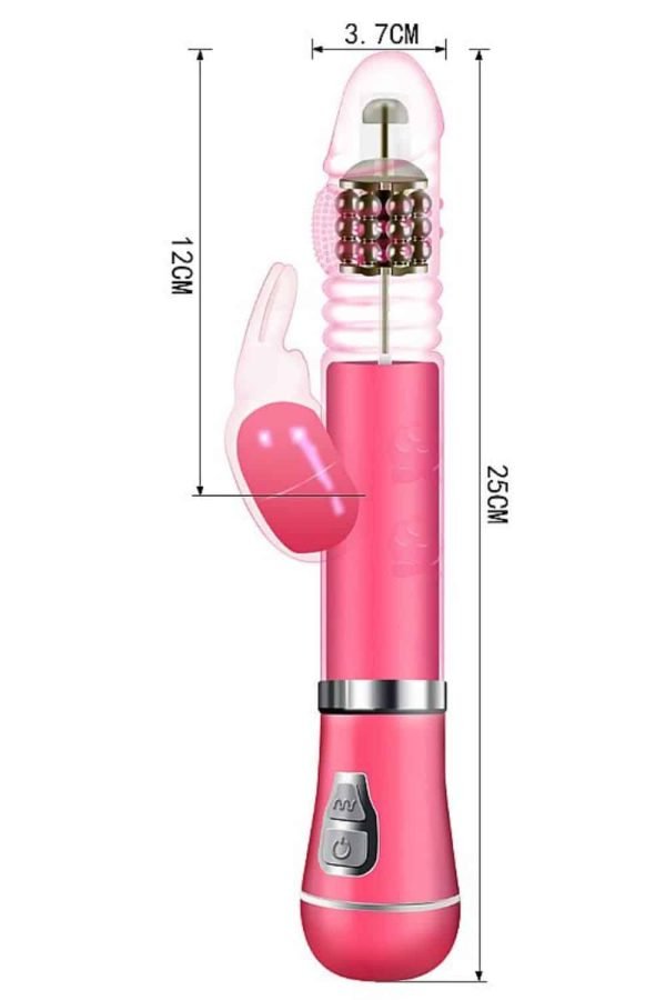 Vibrador Rotativo de Coelho com Vai e vem Recarregável com estimulador clitoriano - Image 5