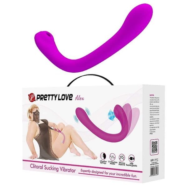 Alex Vibrador de Ponto G e Clitóris Pulsações com Ponta Dupla - Pretty Love