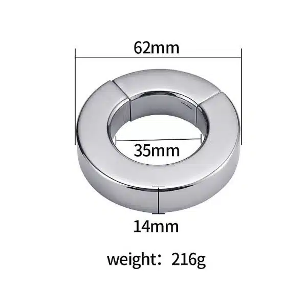 Anel Peniano de Aço Inoxidável com fecho de ímã - 3,5 x 1,4 cm - Image 5