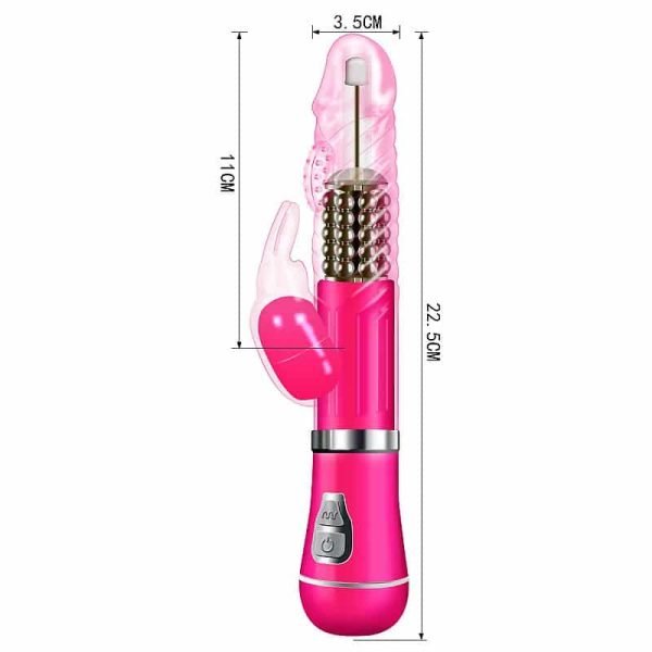 Vibrador Rotativo de Coelho 9 Modos de vibração e 6 Velocidades de Rotação - À Pilha - Image 8