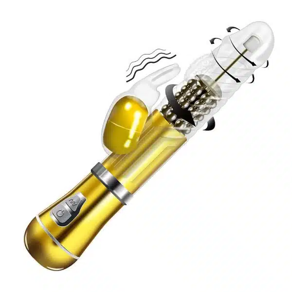Vibrador Rotativo Coelho Cromado Recarregável – 9 Vibrações e 6 Velocidades - Image 5
