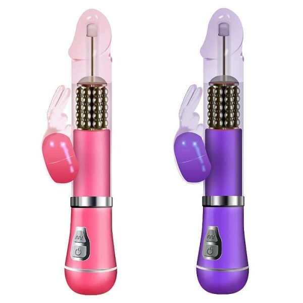 Vibrador Rotativo e estimulador de ponto G de Coelho á Pilha - Image 2