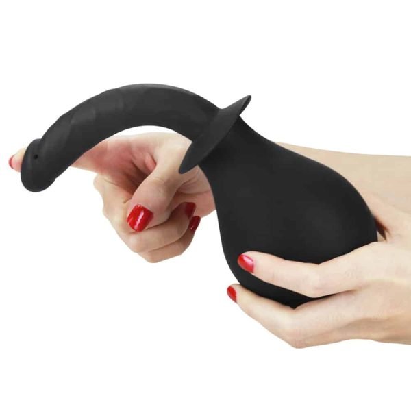 Ducha anal com bico em formato de pênis em silicone capacidade para 240 ml de água - Lovetoy - Image 3