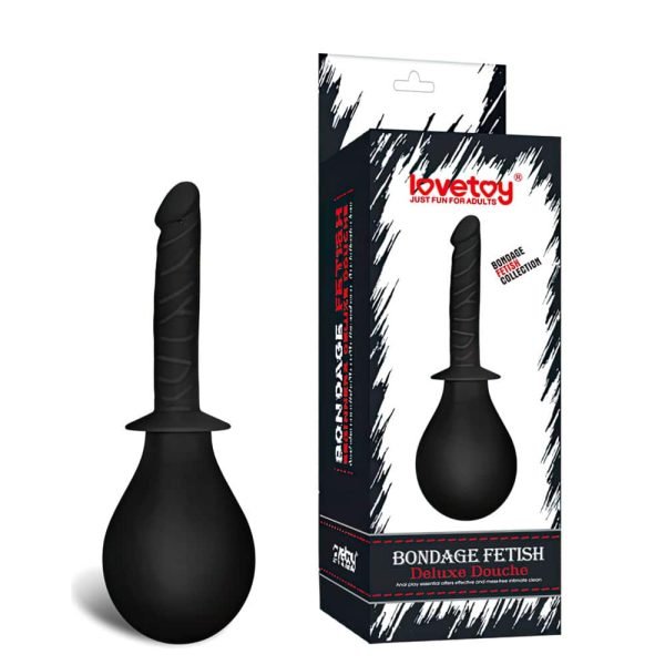 Ducha anal com bico em formato de pênis em silicone capacidade para 240 ml de água - Lovetoy