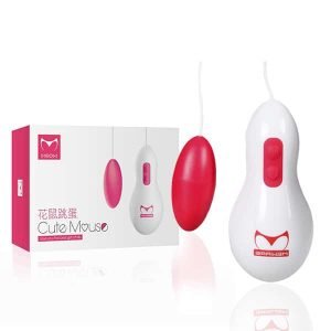 Vibrador bullet com 12 vibrações de controle remoto com fio - Meow cute mouse