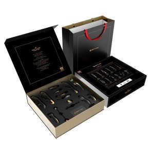 Kit luxuoso com 12 produtos folheados à ouro 18k e silicone aveludado - Pretty love Queen's luxury collection