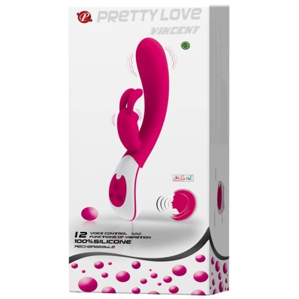 Vibrador com estimulador de clitóris coelho - Vincent Pretty love - Image 6
