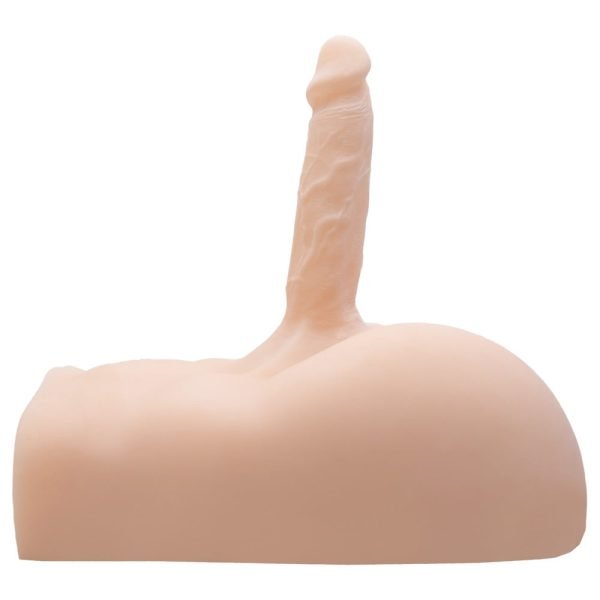 Masturbador feminino em cyberskin com pênis vertebrado, escroto e ânus - 32 x 26 cm - Image 8