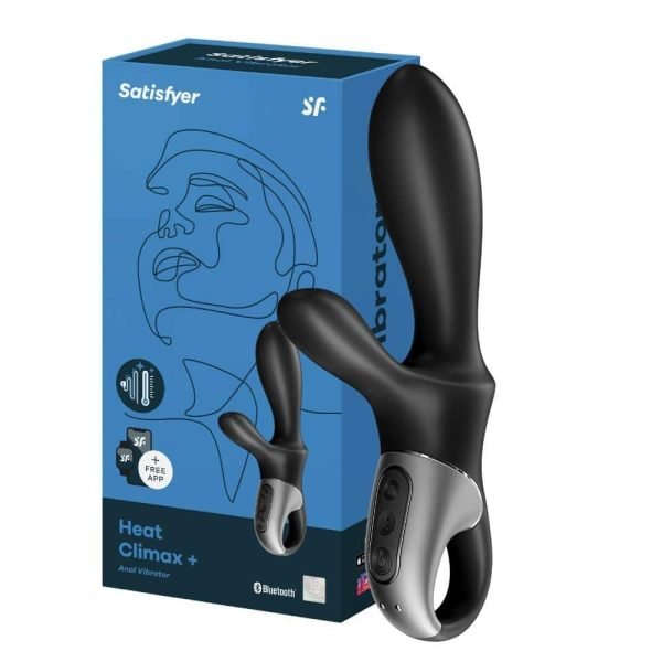 Vibrador Estimulador Anal em Silicone com 12 Modos de Vibração Função Aquecimento App Interativo - Satisfyer Heat Climax