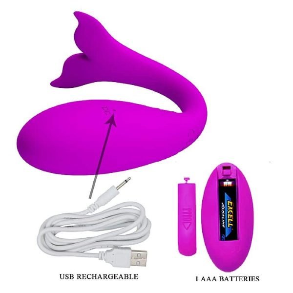 Pretty love Jordyn - Vibrador de ponto g recarregável em forma de baleia com 12 modos de vibração e controle remoto - Image 6