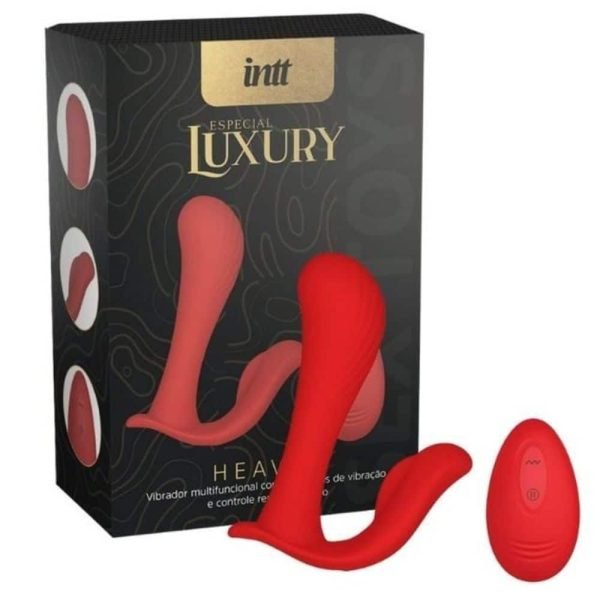Vibrador Estimulador de Ponto G e Clitóris em Silicone com 10 Modos de Vibração Controle sem Fio - Intt Heaven Luxury