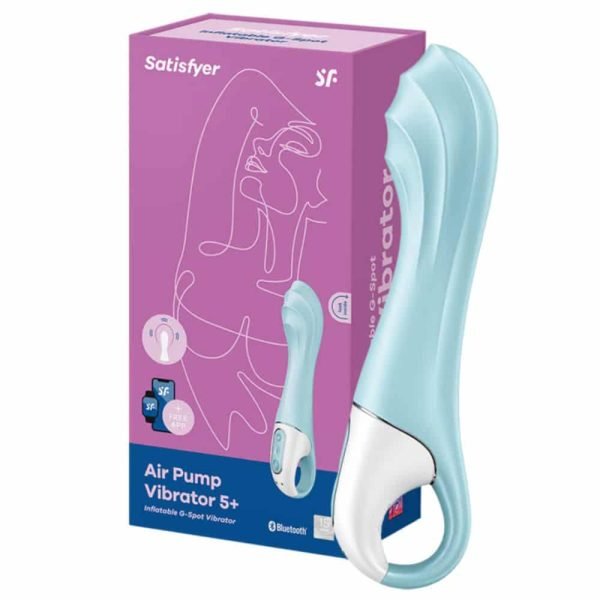 Vibrador de ponto G Satisfyer Air Pump Vibrator 5+ Azul