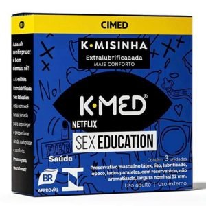 Preservativos K-Misinha Tradicional Sex Education com 3 Unidades