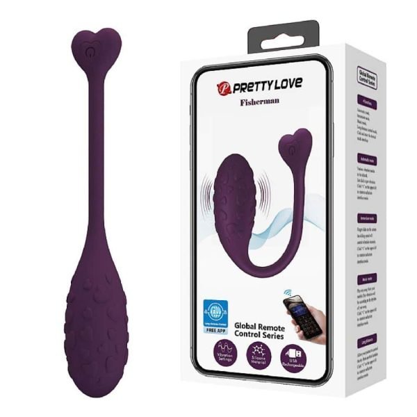 Vibrador Bullet via APP À Longa Distância Fisherman - Pretty Love - Image 3