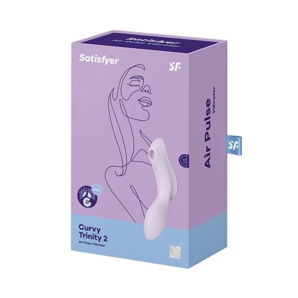 Vibrador de clitóris e ponto g recarregável com motor duplo 11 ondas de pressão e 12 vibração - Satisfyer curvy trinit 2 - Image 5