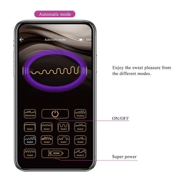 Pretty love August - Vibrador para casal recarregável com 12 modos de vibração por controle bluetooth - Image 11