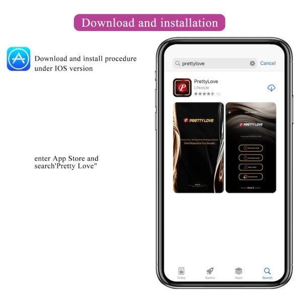 Pretty love August - Vibrador para casal recarregável com 12 modos de vibração por controle bluetooth - Image 12