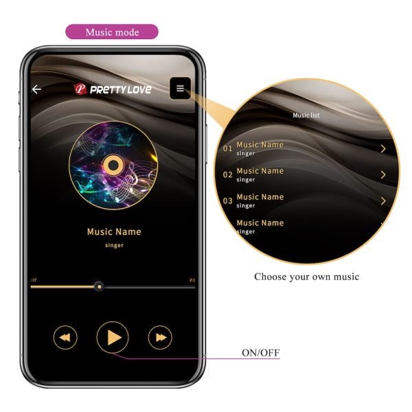 Pretty love August - Vibrador para casal recarregável com 12 modos de vibração por controle bluetooth - Image 20