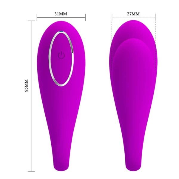 Pretty love August - Vibrador para casal recarregável com 12 modos de vibração por controle bluetooth - Image 8