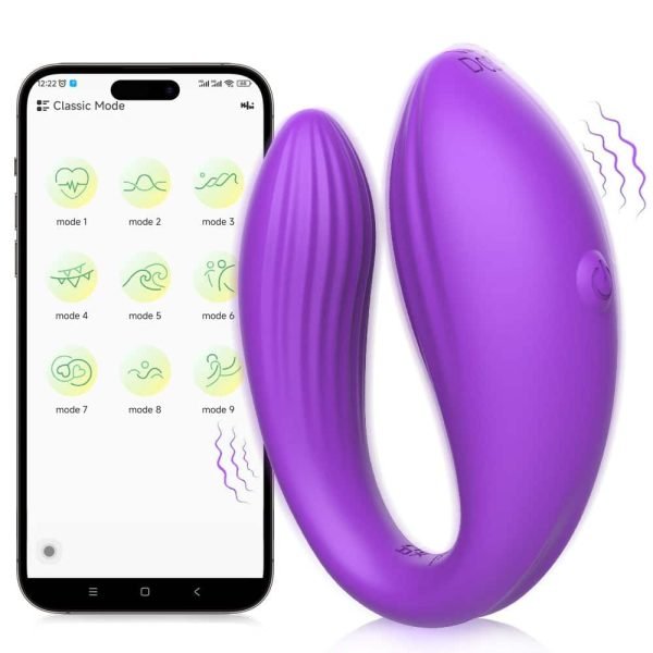 Vibrador para Casal Roxo com 10 Modos de Vibração,com Controle via Aplicativo - Mannuo - Image 4