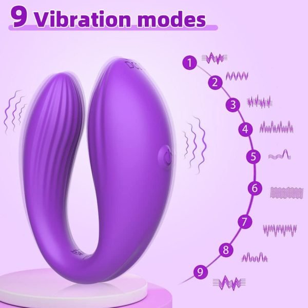 Vibrador para Casal Roxo com 10 Modos de Vibração,com Controle via Aplicativo - Mannuo - Image 7