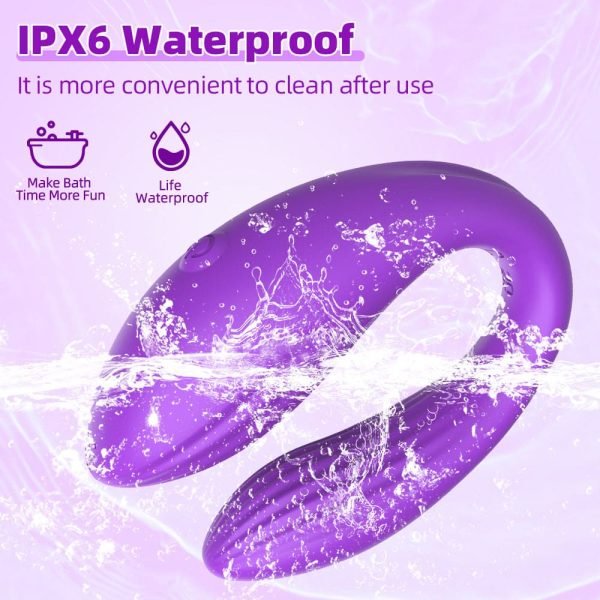 Vibrador para Casal Roxo com 10 Modos de Vibração,com Controle via Aplicativo - Mannuo - Image 11