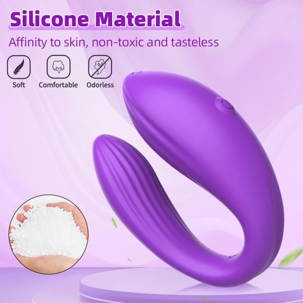 Vibrador para Casal Roxo com 10 Modos de Vibração,com Controle via Aplicativo - Mannuo - Image 14