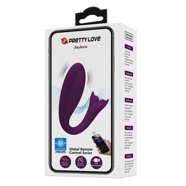 Vibrador para Casal com 12 Modos de Vibração,com Controle via Aplicativo Jayleen - Pretty Love - Image 21
