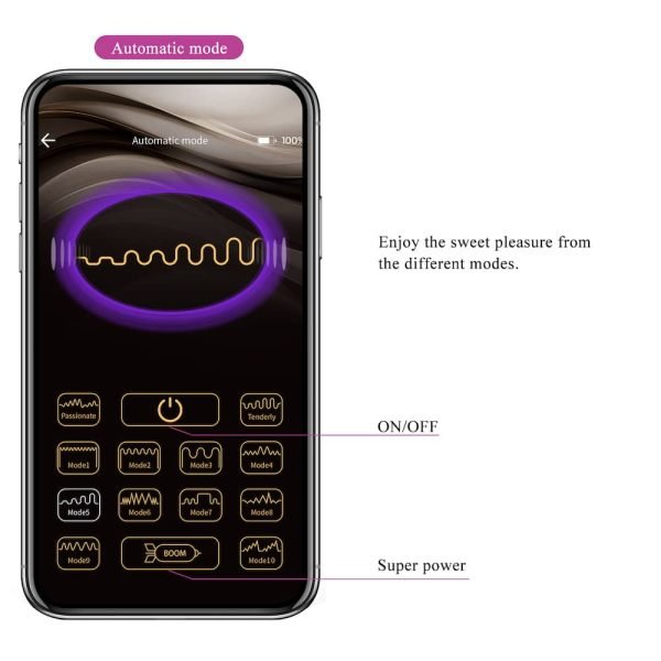 Vibrador para Casal com 12 Modos de Vibração,com Controle via Aplicativo Jayleen - Pretty Love - Image 16