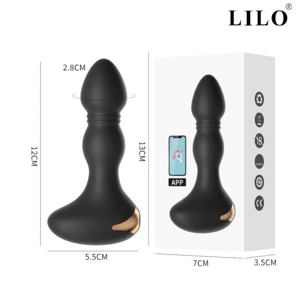 Plug anal por aplicativo pelo smartphone Recarregável com 10 modos de vibração - Image 4