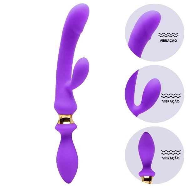 Serendipity Vibrador Dupla Penetração I-Moon na cor Roxo - Image 4