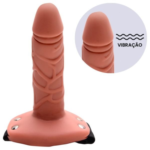 Capa Peniana Extensora 18 X 4,5Cm Cinto E Vibrador Hot Flowers - Image 5