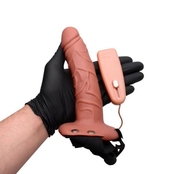 Capa Peniana Extensora 15 X 4,5Cm Cinto E Vibrador Hot Flowers - Image 6
